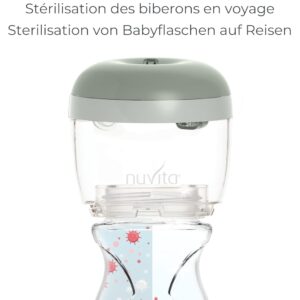MellyPLus 2 Sterilizzatore Portatile per Ciuccio, Paracapezzoli, Tettarelle e Biberon UV 1556 Nuvita - immagine 6