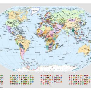 Mappamondo politico Puzzle 1000 pz Ravensburger 156528-4565
