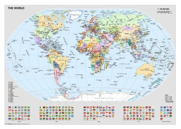 Mappamondo politico Puzzle 1000 pz Ravensburger 156528-4565