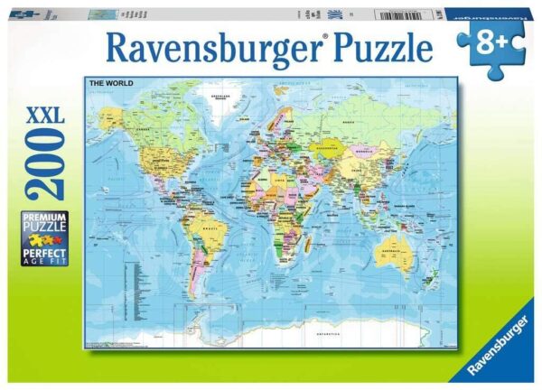 Mappa Del Mondo Puzzle 200 pezzi XXL Ravensburger 128907-0