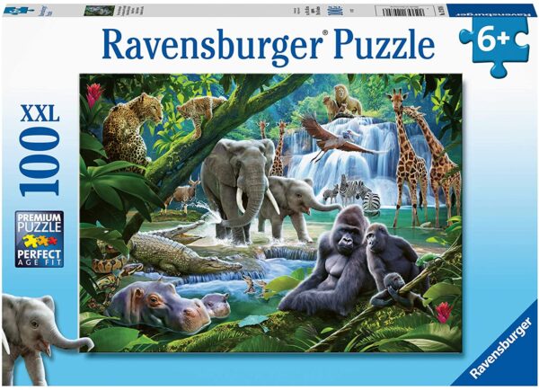 Animali Della Giungle Puzzle 100 pezzi XXL Ravensburger 129706-0 Animali Della Giungle Puzzle 100 pezzi XXL Ravensburger 129706-0