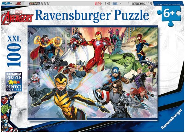 Avengers Puzzle 100 pezzi XXL Ravensburger 132614-0 Avengers Puzzle 100 pezzi XXL Ravensburger 132614-0