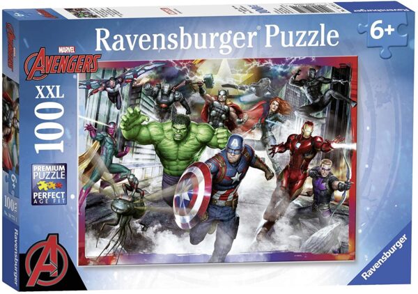 Avengers Puzzle 100 pezzi XXL Ravensburger 107711-0 Avengers Puzzle 100 pezzi XXL Ravensburger 107711-0