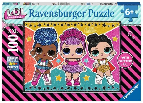 Lol Surprise Glitter Puzzle 100 XXL Ravensburger 128815-0 Lol Surprise Glitter Puzzle 100 XXL Ravensburger 128815-0