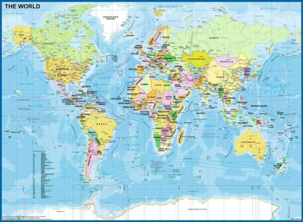 Mappa Del Mondo Puzzle 200 pezzi XXL Ravensburger 128907-7948