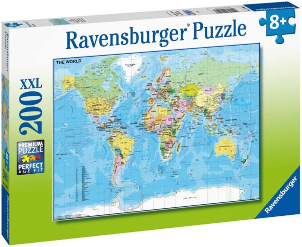 Mappa Del Mondo Puzzle 200 pezzi XXL Ravensburger 128907-7949