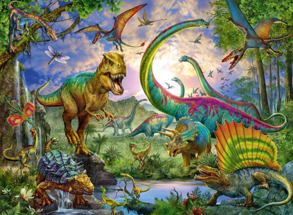Nel Regno dei Giganti-Dinosauri Puzzle 200 pezzi XXL Ravensburger 127184-7954