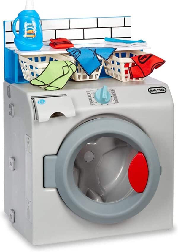 First Washer-Dryer Lavatrice Interattiva e Realistica con Suoni Little Tikes-0