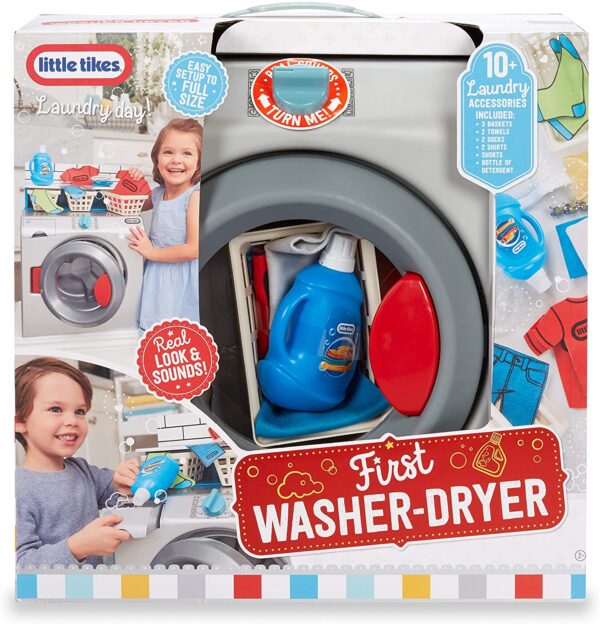 First Washer-Dryer Lavatrice Interattiva e Realistica con Suoni Little Tikes-13388