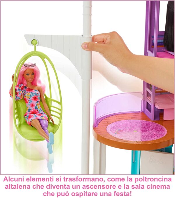 Barbie Casa Di Malibu Vacation House 106 cm Mattel HCD50-16736