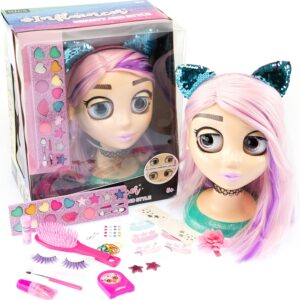 Influencer Make Up Doll Testa da Truccare e Pettinare con Occhi Cambiacolore 92049-17547