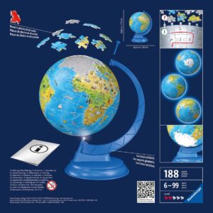 3D Puzzle Globo 180 pezzi Night Edition - immagine 4