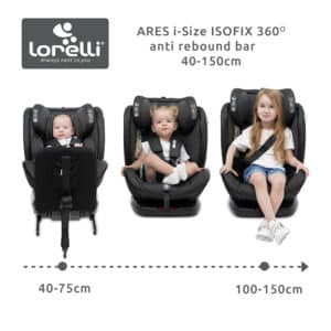 Seggiolino Auto ARES i-Size 40-150 Cm ISOFIX 360 Anti Rebound Bar Colore Beige LORELLI - immagine 13