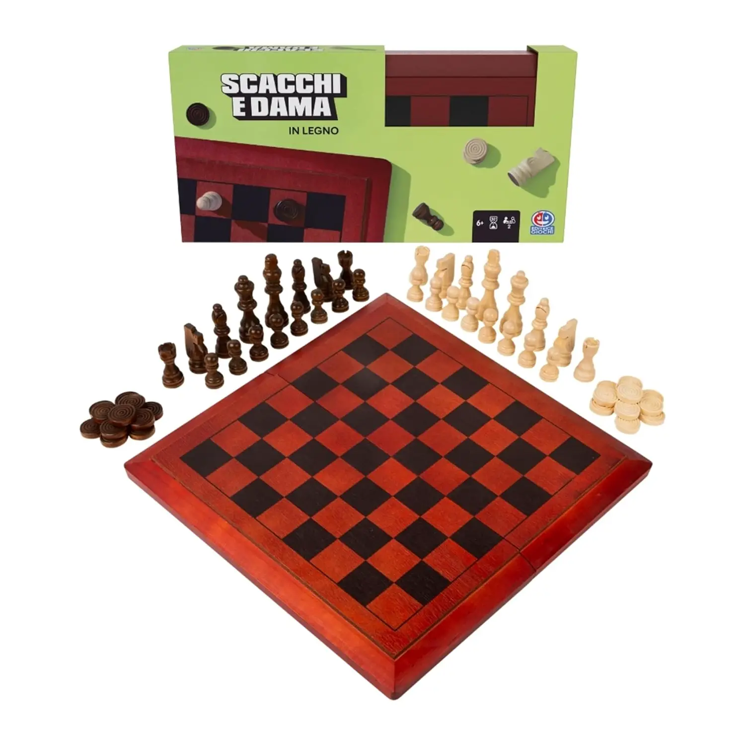 Gioco Dama e scacchi in legno Editrice Giochi