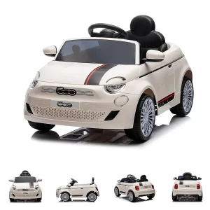 Auto Elettrica per Bambini Fiat 500 Bianca - immagine 2