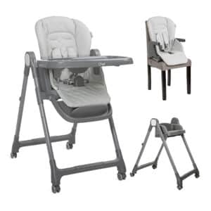 Seggiolone pappa CHEF 3in1 in ecopelle Grey Leather– LORELLI - immagine 1