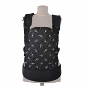MARSUPIO PER BIMBO ERGONOMICO WALLY NERO FLOREALE LORELLI - immagine 4