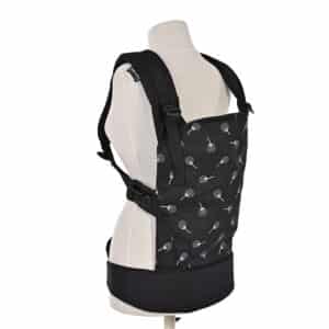 MARSUPIO PER BIMBO ERGONOMICO WALLY NERO FLOREALE LORELLI - immagine 1