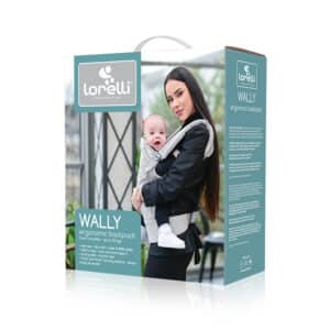 MARSUPIO PER BIMBO ERGONOMICO WALLY NERO FLOREALE LORELLI - immagine 5