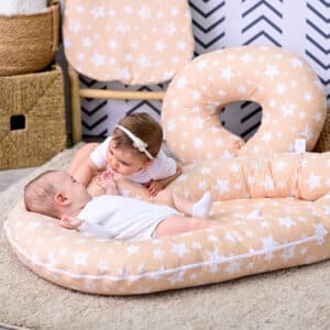 Cuscino per allattamento HAPPY STARS blu/grigio LORELLI - immagine 2