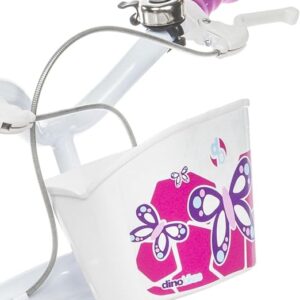 Bicicletta 16" FLAPPY bianca e rosa Dino Bikes
