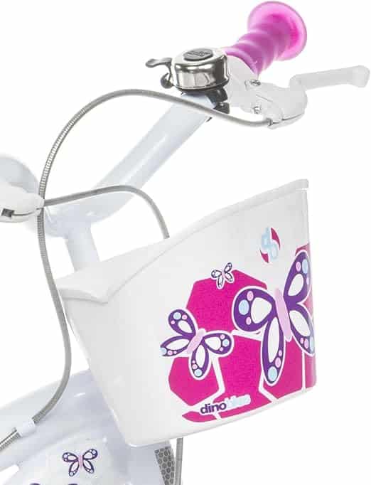 Bicicletta 16" FLAPPY bianca e rosa Dino Bikes