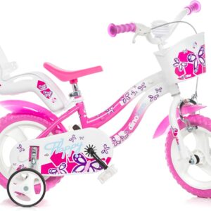 Bicicletta 12" FLAPPY bianca e rosa Dino Bikes