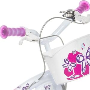 Bicicletta 16" FLAPPY bianca e rosa Dino Bikes