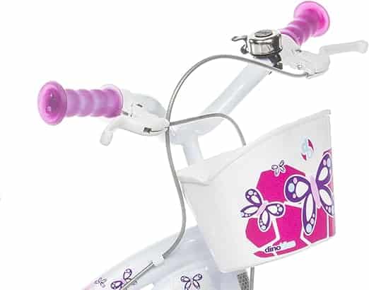 Bicicletta 16" FLAPPY bianca e rosa Dino Bikes