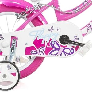 Bicicletta 16" FLAPPY bianca e rosa Dino Bikes