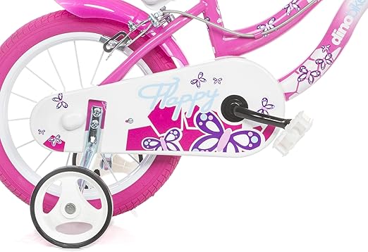 Bicicletta 16" FLAPPY bianca e rosa Dino Bikes