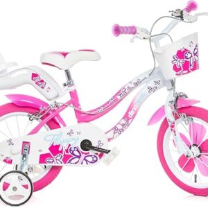Bicicletta 16" FLAPPY bianca e rosa Dino Bikes