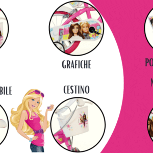 Bicicletta 14" Barbie Dino Bikes