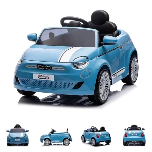 Auto elettrica per bambini FIAT 500 blu CHIPOLINO - immagine 2