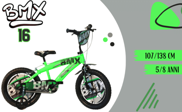 Bicicletta 16" BMZ verde Dino Bikes