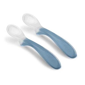 Set 2 cucchiaini in silicone 6m  Powder Blu - NUVITA - immagine 1