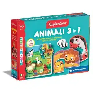 Montessori - Animali 3 in 1 - CLEMENTONI - immagine 1