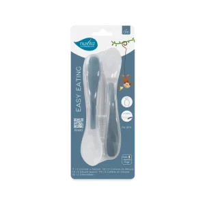 Set 2 cucchiaini in silicone 6m  Powder Blu - NUVITA - immagine 2