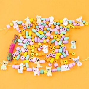 Kit perline in legno Wooden Beads cuccioli - NICE - immagine 2