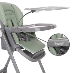Seggiolone pappa CHEF 3in1 in ecopelle Verde – LORELLI - immagine 3