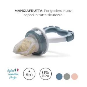 Mangia frutta e Massaggiagengive 2 in 1 Blu - Flavorillo - Nuvita - immagine 4