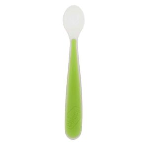 Cucchiaio in silicone 6m  verde - CHICCO - immagine 1