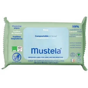 Salviette compostabili profumate 60 pz - MUSTELA - immagine 1