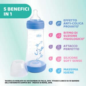 Biberon Perfect5 300ml - Azzurro - CHICCO - immagine 3