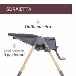 Seggiolone Pappa Polly Essential – Coal – CHICCO - immagine 2