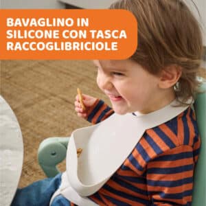 Bavaglino silicone 6+ Neutro - CHICCO - immagine 3