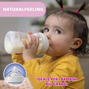 Biberon NaturalFeeling 6m+ 330ml - Rosa - CHICCO - immagine 6