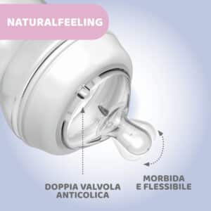 Biberon NaturalFeeling 6m+ 330ml - Rosa - CHICCO - immagine 5