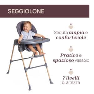 Seggiolone Pappa Polly Essential – Coal – CHICCO - immagine 3