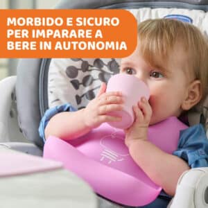 Bicchiere silicone rosa - CHICCO - immagine 3